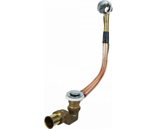 Слив-перелив для ванны Wirquin медно-латунный полуавтомат с патрубком 30719160 