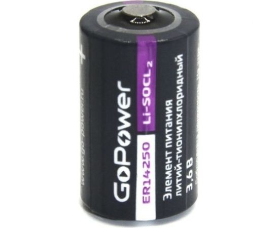 Батарейка GoPower 14250 1/2AA PC1 Li-SOCl2 3.6V (1/10/500) 00-00015329 