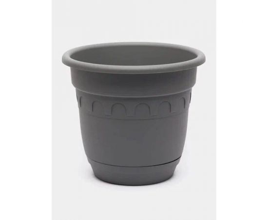 Горшок Колывань с поддоном Martika 6.7 л, диам. 26 см, серый С95СЕР 