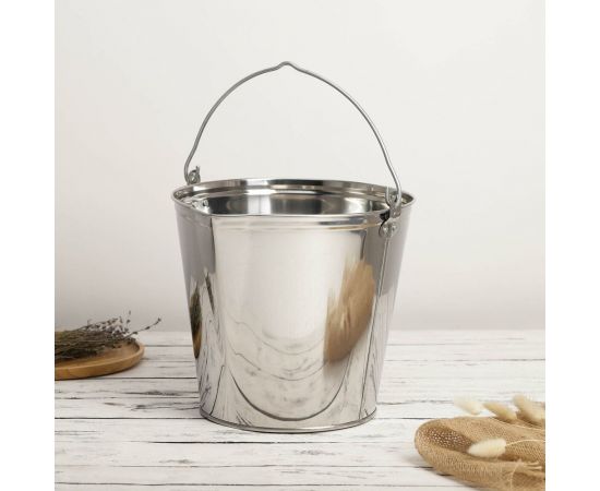 Подойник СИМАЛЕНД 12 л, нержавеющая сталь 1105539 