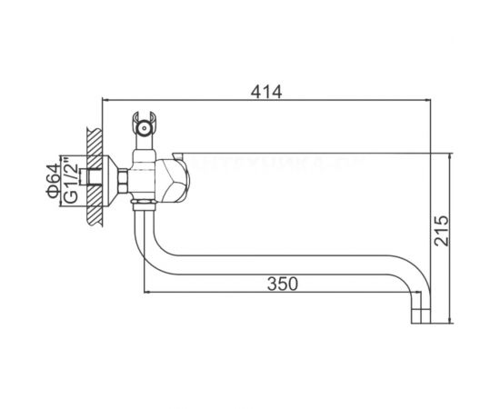 Смеситель для ванны LEDEME переключатель душа картридж, керамика L2726 806349 – изображение 2