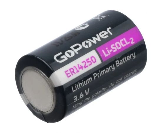 Батарейка GoPower 14250 1/2AA PC1 Li-SOCl2 3.6V (1/10/500) 00-00015329 – изображение 2