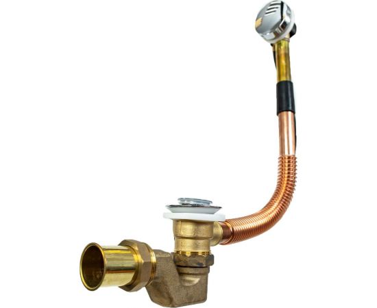 Слив-перелив для ванны Wirquin медно-латунный полуавтомат с патрубком 30719160 – изображение 2