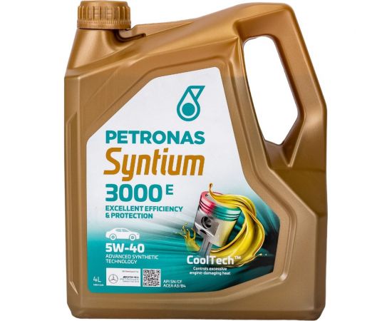 Синтетическое моторное масло Petronas SYNTIUM 3000 E, 5W40, 4 л 70134K1YEU/18054019 70134K1YEU – изображение 3