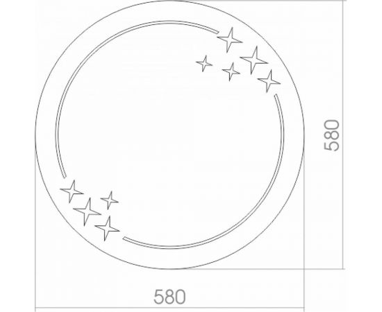 Зеркало Mixline Звезда круглое, 580 мм 525446 – изображение 3