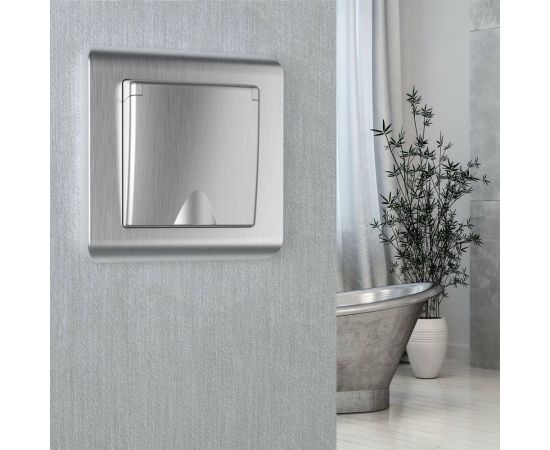 Рамка на 1 пост WERKEL W0012106 Stream серебряный a051283 – изображение 4