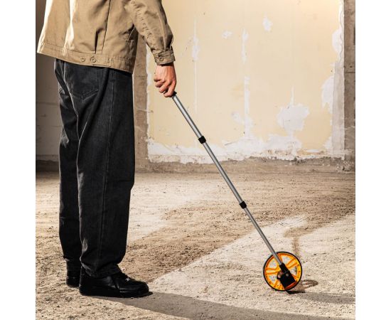 Измерительное колесо с механическим счетчиком DELI DL330060 150 мм, точность +/- 0.5, деление 0.1 мм, двухступенчатая рукоятка 104526 – изображение 4