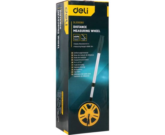 Измерительное колесо с механическим счетчиком DELI DL330060 150 мм, точность +/- 0.5, деление 0.1 мм, двухступенчатая рукоятка 104526 – изображение 5
