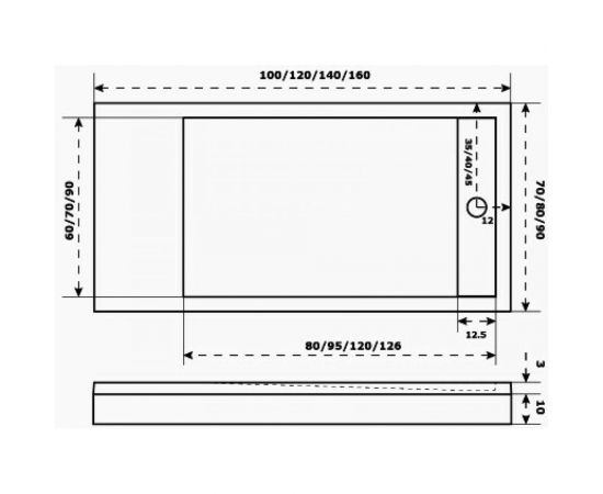 Литьевой поддон Good Door Stella белый, 1000x700 ЛП00144 – изображение 5