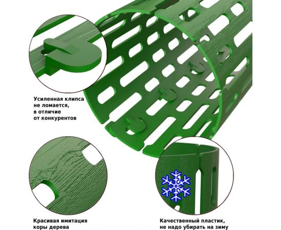 Защита стволов деревьев, кустарников и цветов Green зелёный, 35x21 см glade Z01 – изображение 5