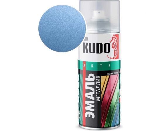 Эмаль металлик универсальная быстросохнущая KUDO SILVER GRAIN FINISH ультрамарин KU-1053 