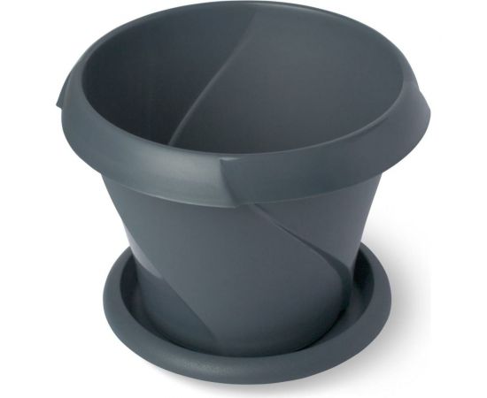Кашпо с поддонником Martika Флориана 9.2 л, диам. 315 мм, серое С388СЕР 