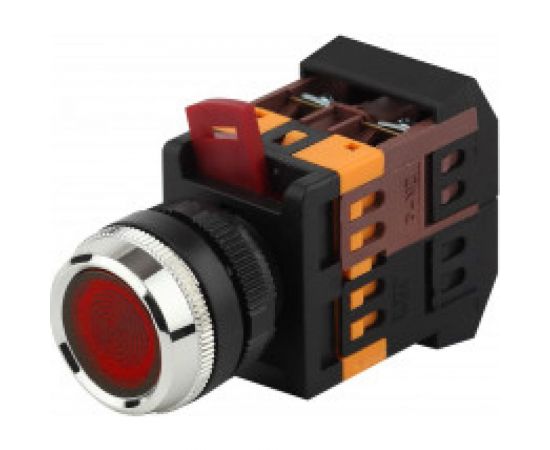 Кнопка ЭРА ABLFS-22 синий, d22мм, неон, 240В, 1з+1р, 10/400/3200 Б0045657 – изображение 2