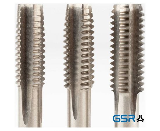 Ручные метчики GSR M12х1,75 HSSG DIN352 6H набор 3 шт для глухих и сквозных отверстий B00105250 – изображение 2