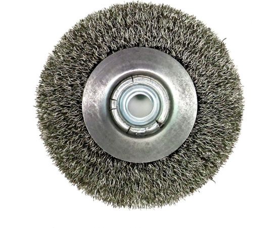 Щетка коническая для ушм 90 мм, М14, проволока гофр. нерж. сталь 0.3 мм SIT 0946 – изображение 3