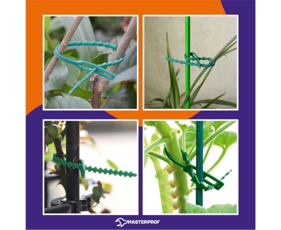 Хомуты для растений MasterProf 22 см, 20 шт., пластик ДС.070768 – изображение 3