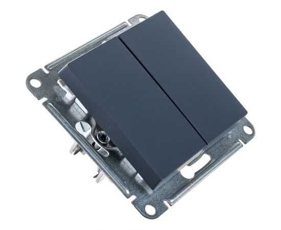 2-клавишный выключатель Schneider Electric ATLASDESIGN 10АХ, ГРИФЕЛЬ ATN000751 – изображение 3