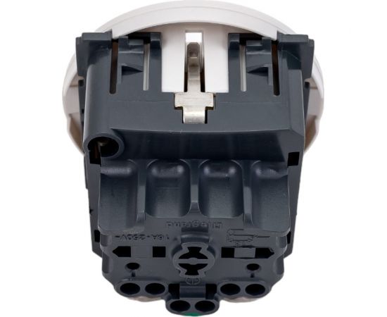 Розетка Legrand Celiane Белый с плоской лицевой панелью с/з, безвинт зажим, накладка+механизм 067166 – изображение 3