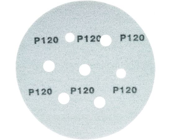 Круг шлифовальный на липучке - зелёный 125 мм, 5 шт, P120 FASTER TOOLS 8541 – изображение 4