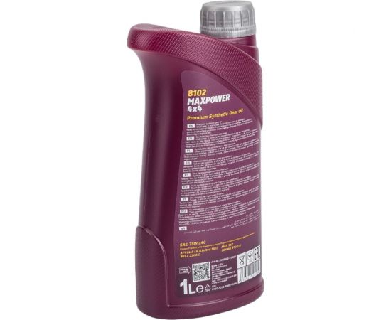 Синтетическое трансмиссионное масло MANNOL MAXPOWER 4x4 75W140 1 л 1236 – изображение 4