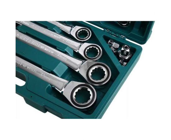 Набор комбинированных трещоточных ключей 72 зуба 17 предметов Jonnesway W45117S – изображение 3