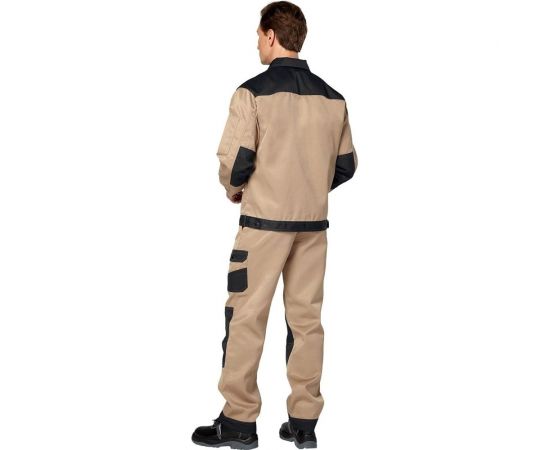Костюм Эксперт Спецодежда Умелец 1, бежевый/черный, р. 48-50, рост 182-188 6446000040105 – изображение 3