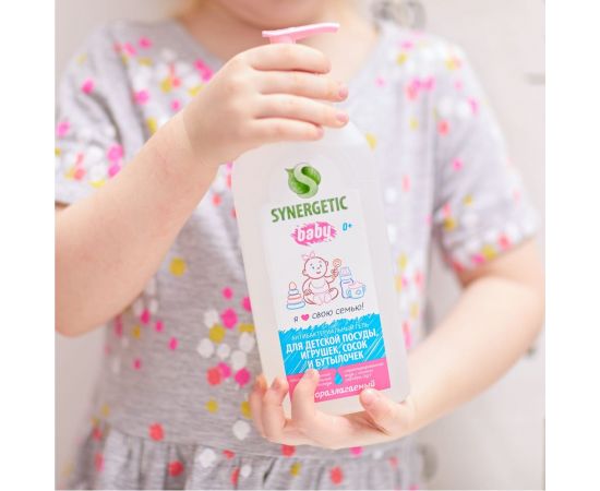 Концентрированное средство для мытья детской посуды SYNERGETIC 500 мл 4623722258274 103054 – изображение 3