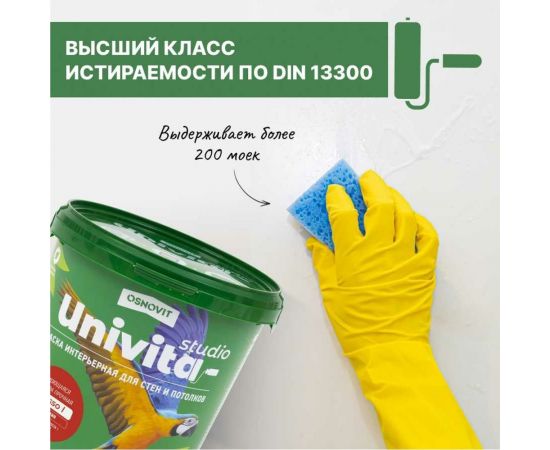 Интерьерная краска Основит Univita Studio Lusso I САс991 М7. База А, 2.7 л 88843 – изображение 4