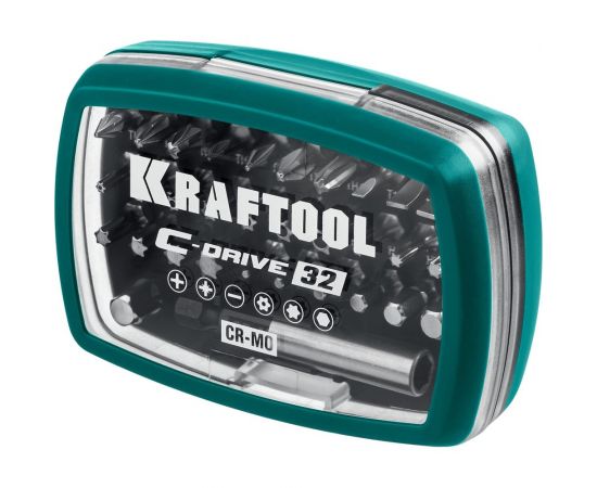 Набор многофункциональных бит KRAFTOOL C-Drive 32 32 предмета, в боксе 26067-H32 – изображение 6