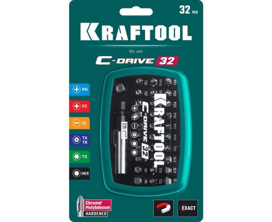 Набор многофункциональных бит KRAFTOOL C-Drive 32 32 предмета, в боксе 26067-H32 – изображение 10