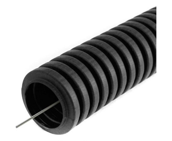 Гофрированная труба Промрукав ПВХ легкая 350 Н черная с/з д32 25м PR01.0088 