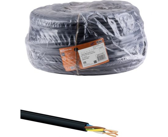 Кабель TDM ВВГнгА-FRLS 3х2,5 окN, PE-0,66 ГОСТ 100м SQ0117-0192 