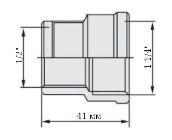 Переходная муфта 1 1/4"х 1/2" Valtec VTr.240.N.0704 76552 – изображение 2