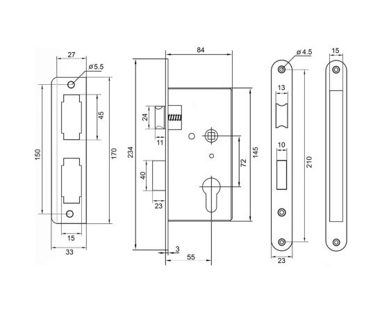 Корпус замка Palladium 04-6 AB СТ-00000724 – изображение 3