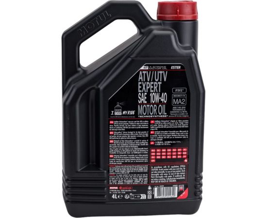 Масло для ATV-UTV EXPERT 10W40 4 л MOTUL 105939 – изображение 3
