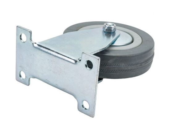 Колесо серая мягкая резина неповоротное FCG42 100 мм MFK-TORG 5052100М – изображение 3