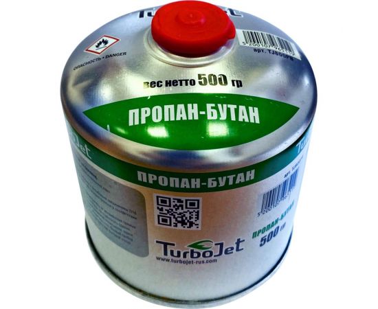 Газовый баллон Turbojet ПРОПАН-БУТАН 500 г, резьба 7/16 TJ800PB – изображение 3
