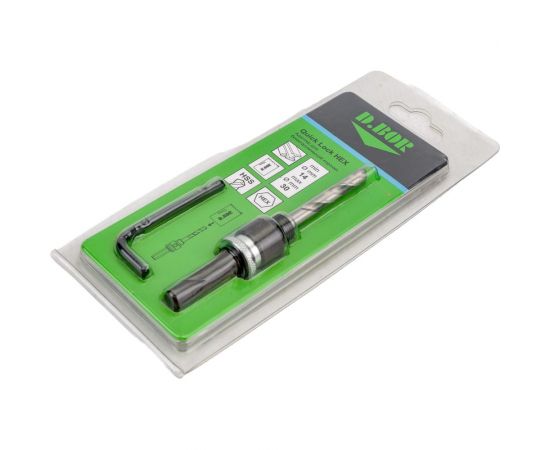 Адаптер HEX 9 мм для для биметаллических коронок 14-30 мм D.BOR D-AQLH-1-14-030 – изображение 3