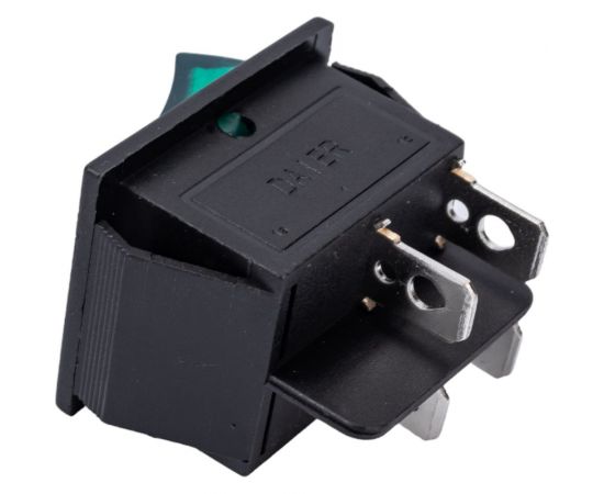 Клавиша Nord-Yada 250V 16А зеленая с подсветкой (4контакта) ON-OFF (2шт в упаковке) 905459 – изображение 3