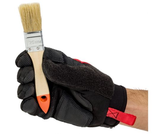 Плоская кисть Петрович 25 мм, натуральная щетина, деревянная лакированная ручка 4100000192 – изображение 4