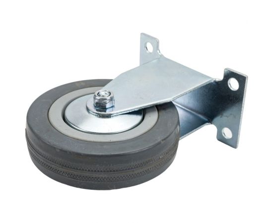 Колесо серая мягкая резина неповоротное FCG42 100 мм MFK-TORG 5052100М – изображение 4