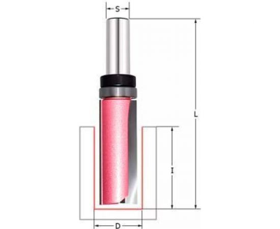 Фреза обгонная Z=2, 16x20x64 мм, S=6 мм, верхний подшипник PROCUT 152621BP – изображение 5