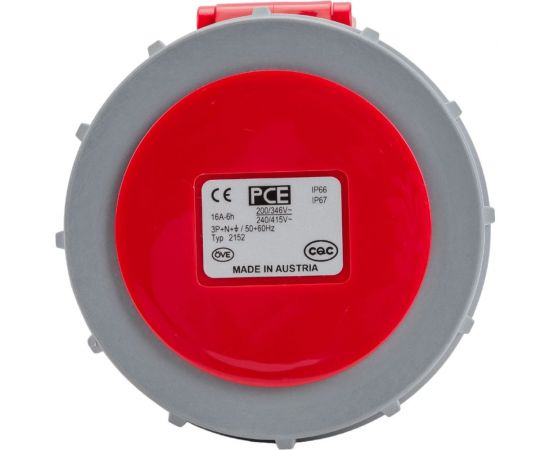 Кабельная розетка PCE 16А 400V 3P+N+E IP67 2152-6 – изображение 5