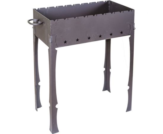 Мангал Петромаш сталь 3 мм, 65x34x80 см, съемные ножки 75 см, кованые ручки 59915 