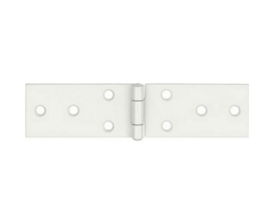 Петля VORMANN широкая, французская, 140х34х1,6 мм, оцинкованная, латунный штифт, белая 00505 140 W 