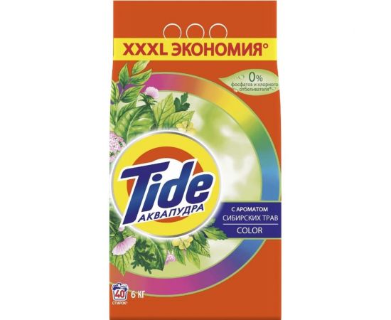 Порошок автомат Tide Color Сибирские травы 6кг 8001841509594 