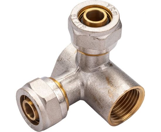 Тройник Terma 16x16x1/2 ц/ц/г с креплением 35628 