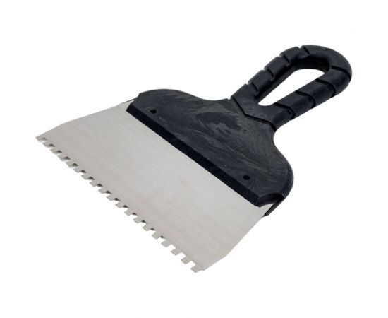 Зубчатый шпатель Управдом нержавеющий, 150 мм, размер зуба 4x4 мм 4100004991 – изображение 2