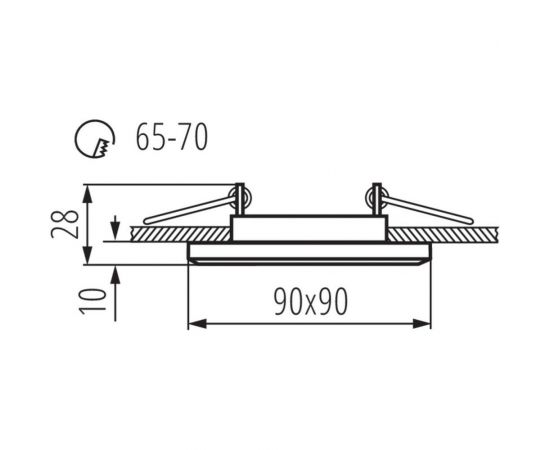 Стеклянный точечный светильник KANLUX MORTA CT-DSL50-B 18510 – изображение 2