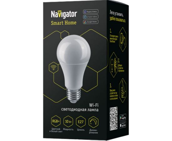 Лампа Navigator 14 554 NLL-A60-10-230-RGBWWW-E27-WIFI 14554 – изображение 2